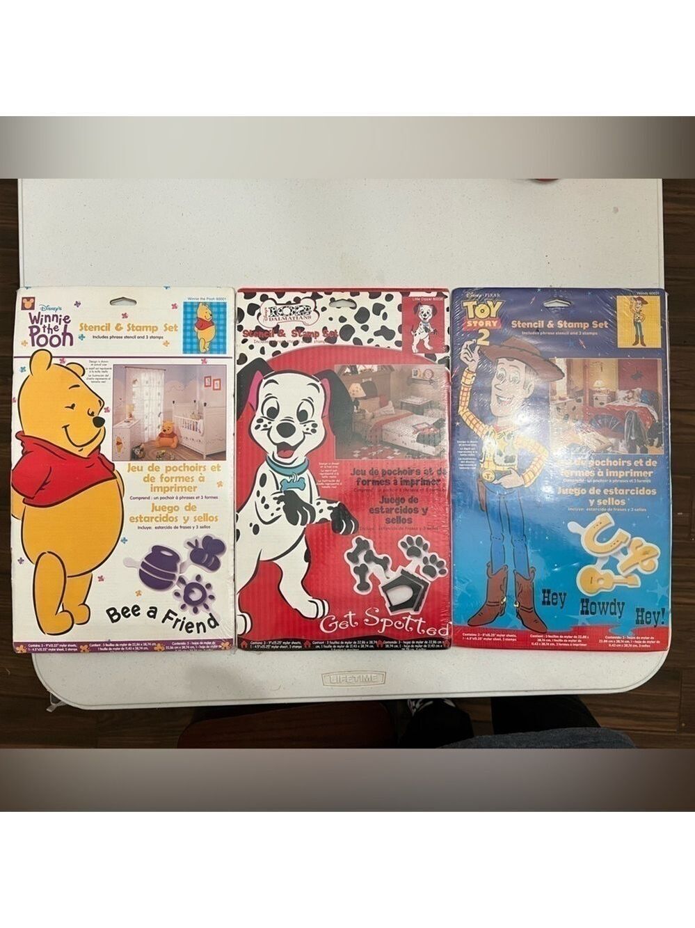 Disney Bundle Stencil & Stamp Set Toy Story 2, 101 Dalmatians, Winnie the Pooh